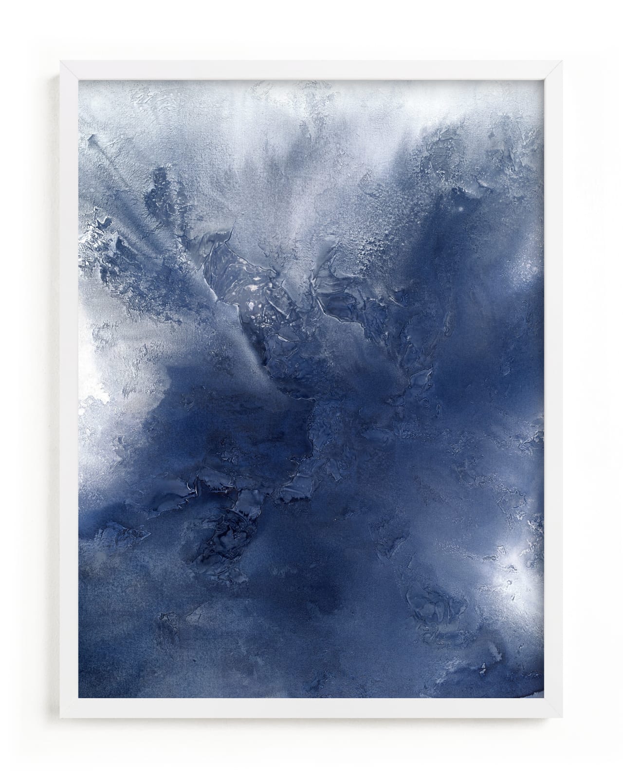 "indigo exhale!" - Art Print by Teodora Guererra in beautiful frame options and a variety of sizes.