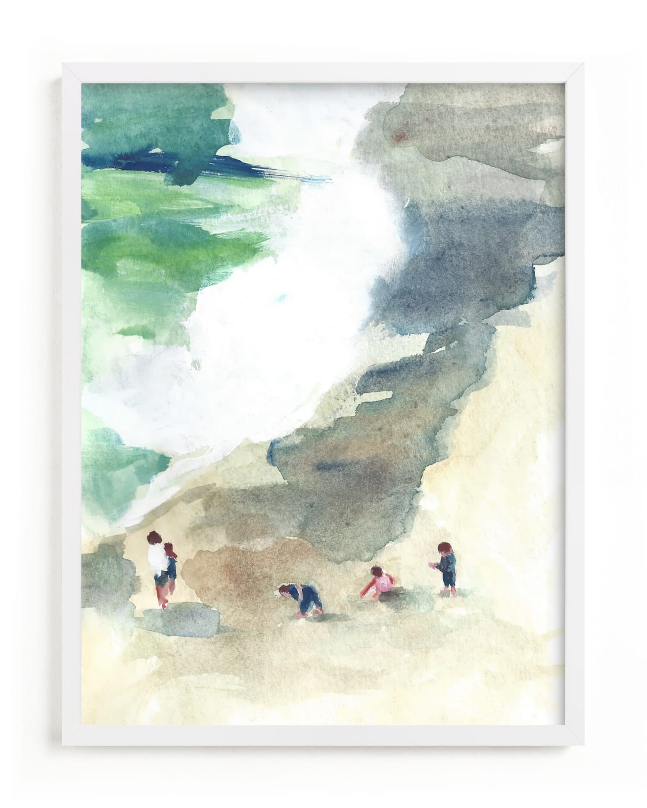 "Sand Castles" - Art Print by Jenny Partrite in beautiful frame options and a variety of sizes.