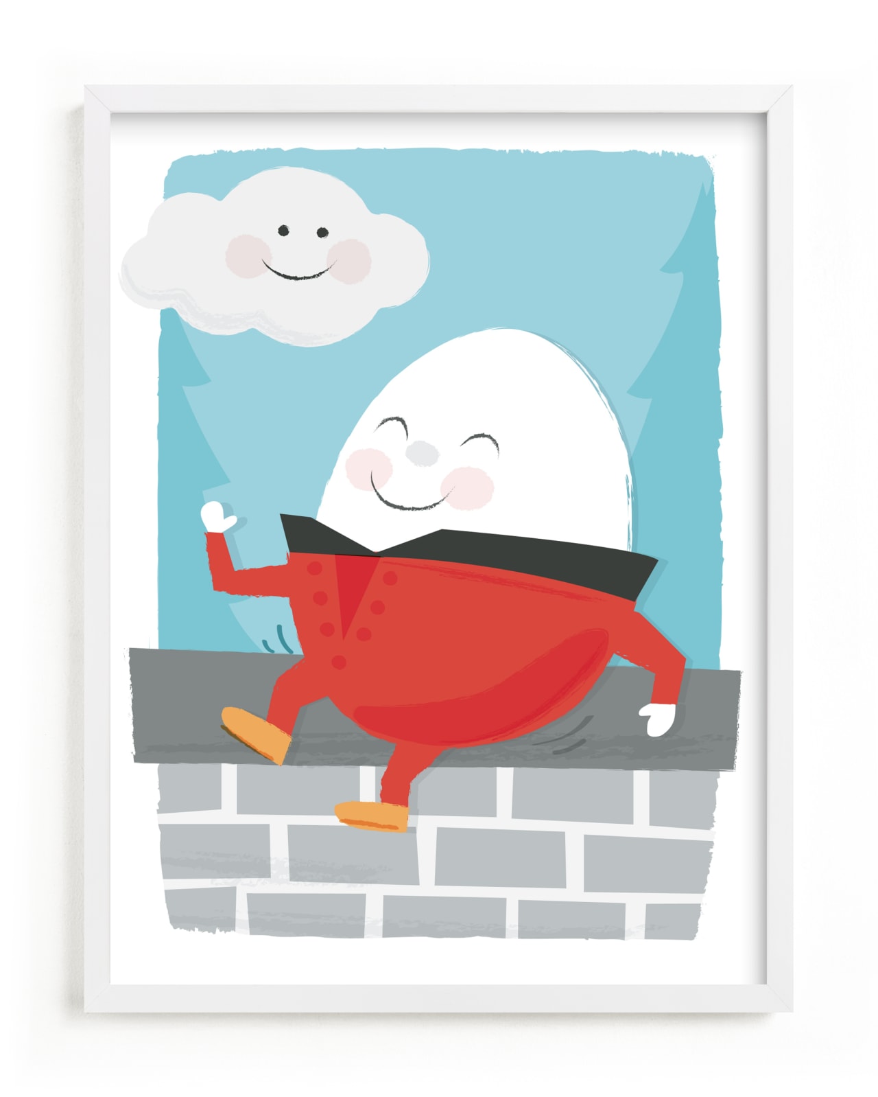 "Humpty Dumpty" - Art Print by Jessie Steury in beautiful frame options and a variety of sizes.