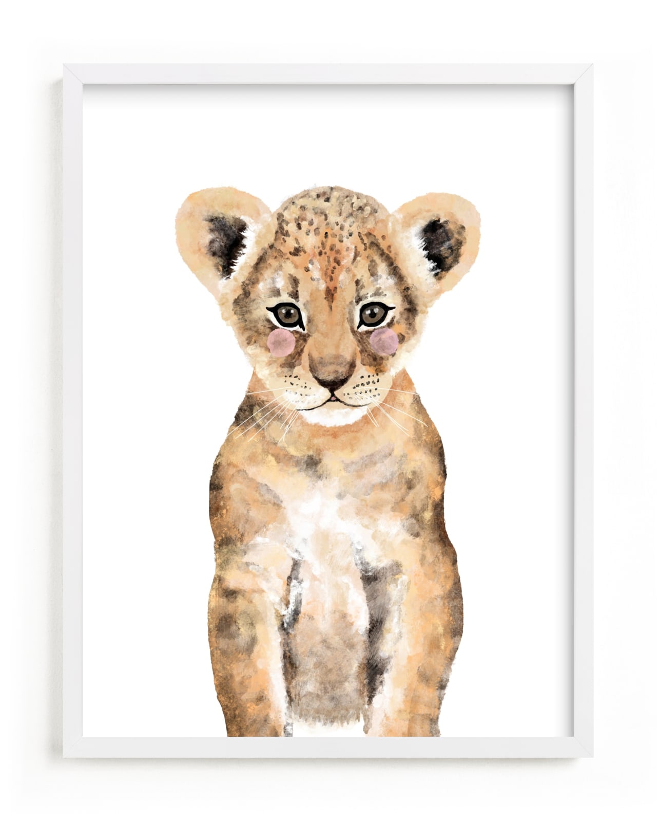 "Baby Animal Lion" - Art Print by Cass Loh in beautiful frame options and a variety of sizes.