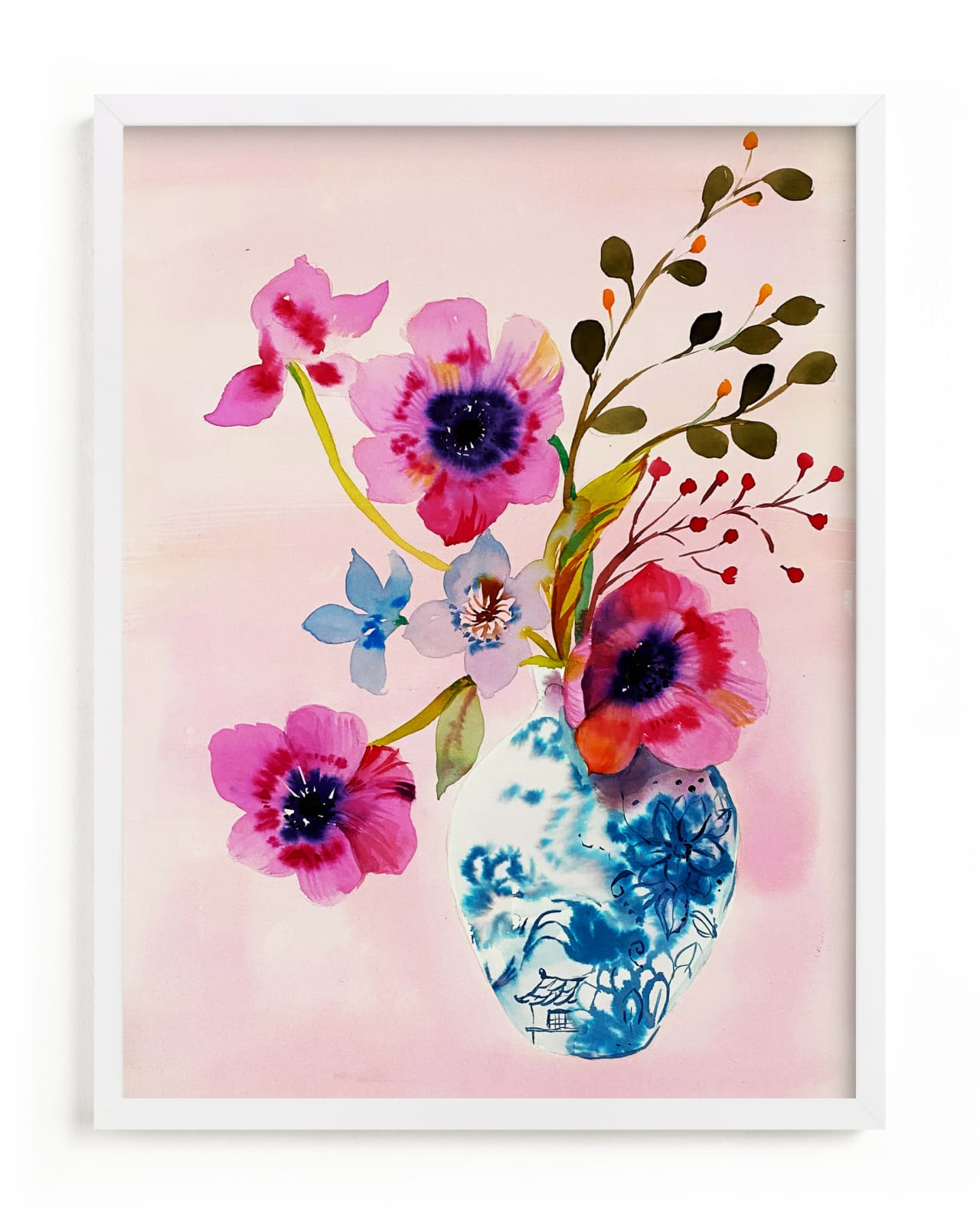 "flower in vase" by Tae Lee in beautiful frame options and a variety of sizes.