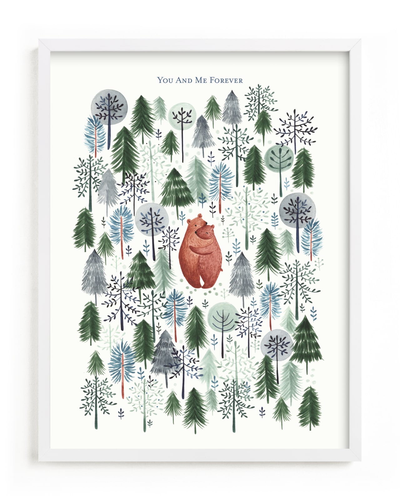 This is a grey nursery wall art by Sarah Knight called Never Alone.