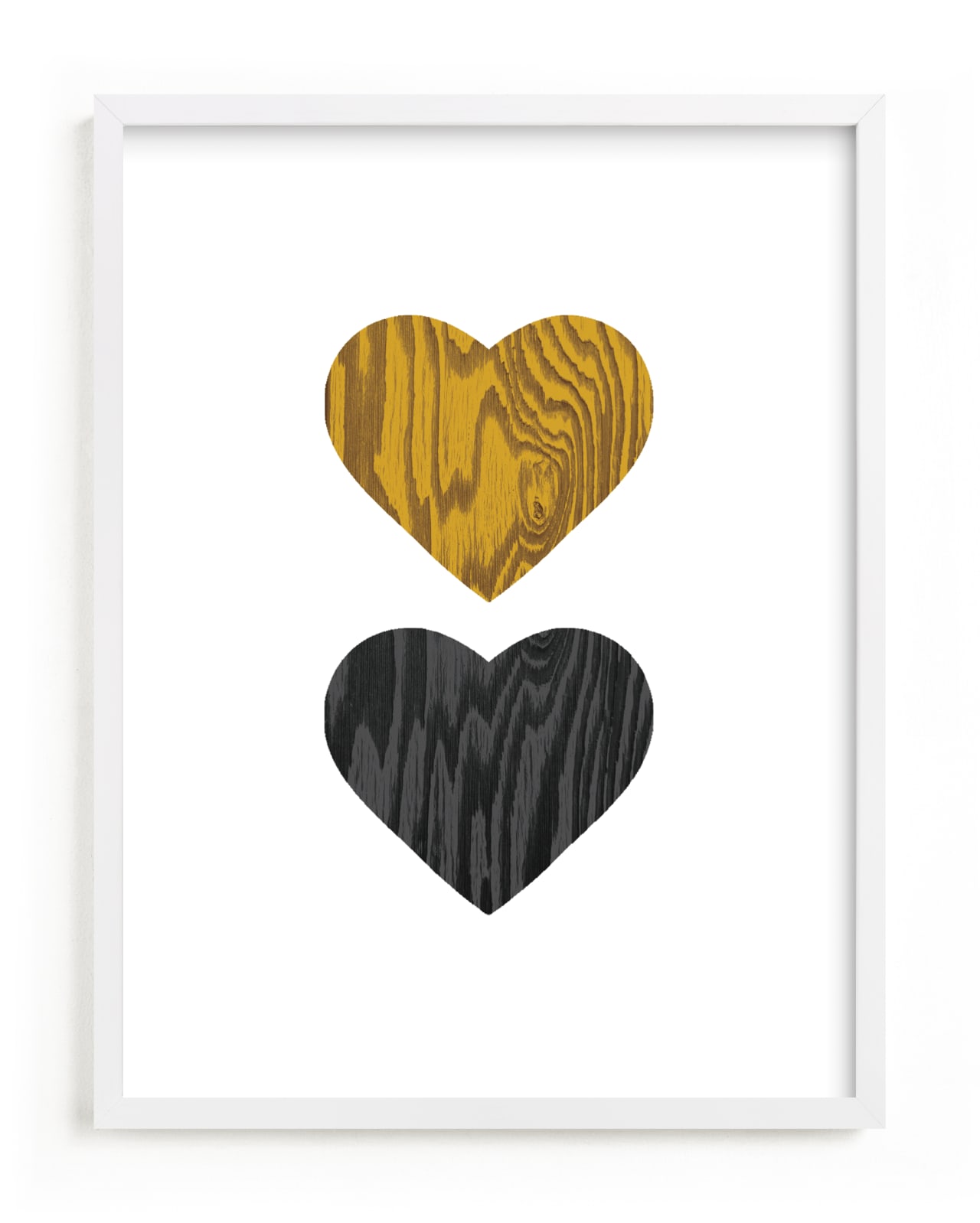 "Wood Grain Hearts" - Limited Edition Art Print by Max and Bunny in beautiful frame options and a variety of sizes.