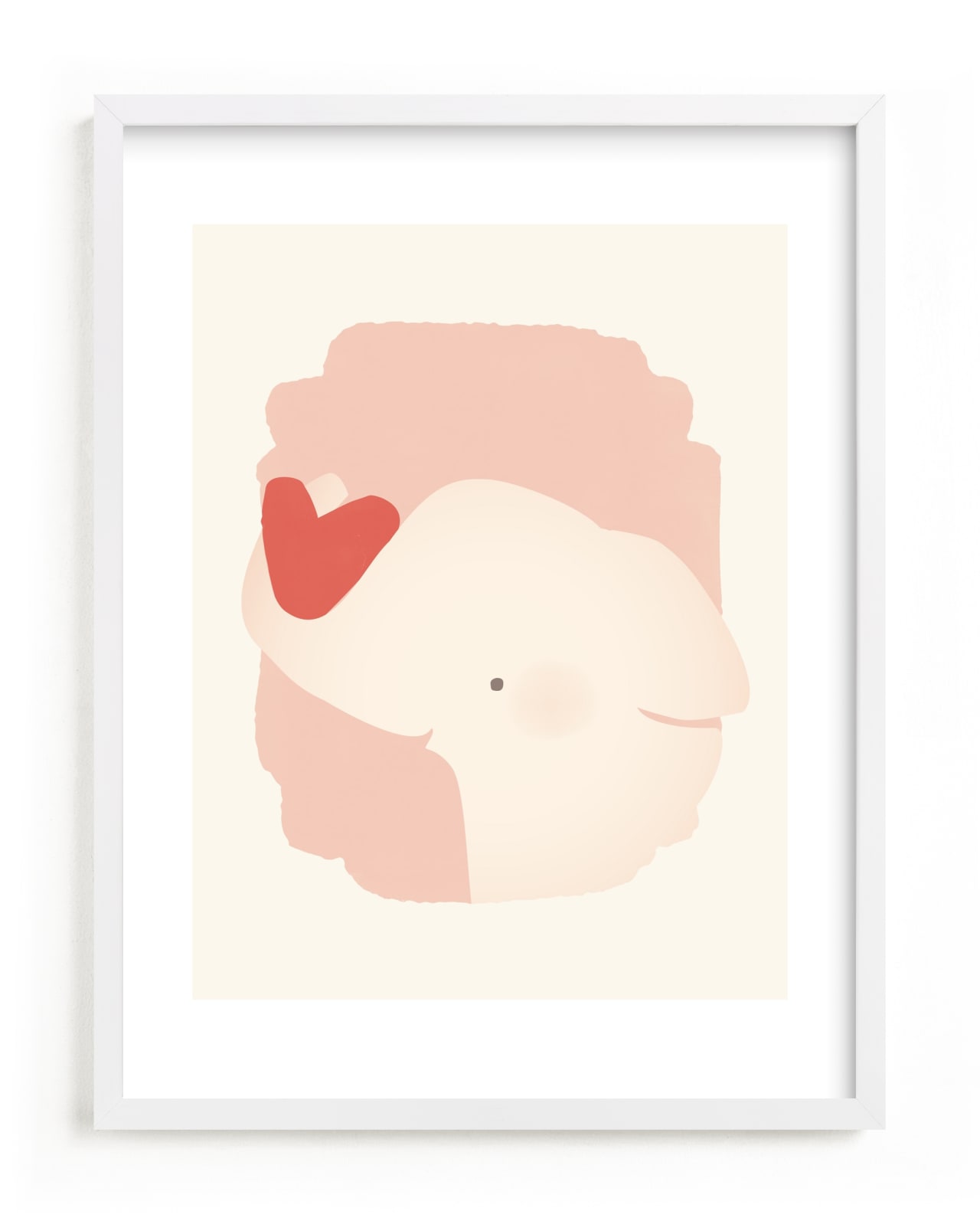 "Valentine Zoo Elephant" - Limited Edition Art Print by Lori Wemple in beautiful frame options and a variety of sizes.