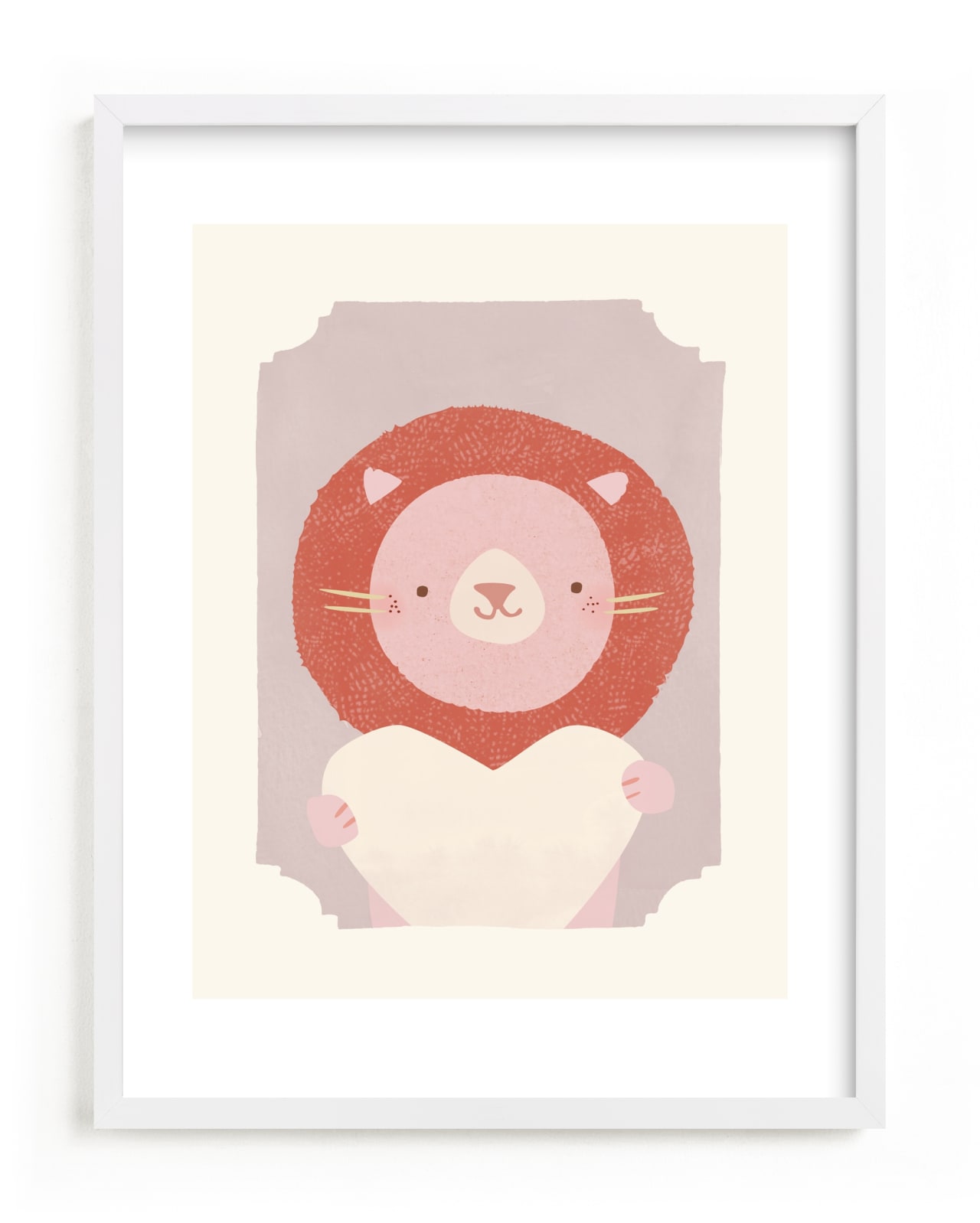 "Valentine Zoo Lion" - Limited Edition Art Print by Lori Wemple in beautiful frame options and a variety of sizes.