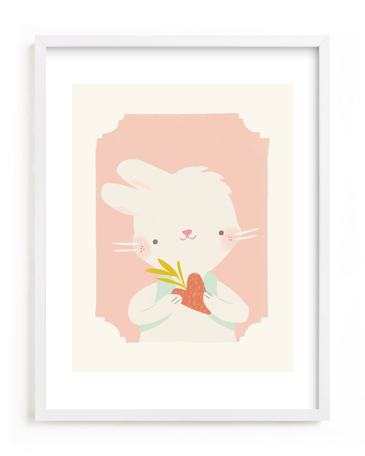 "Valentine Zoo Bunny" - Limited Edition Art Print by Lori Wemple in beautiful frame options and a variety of sizes.