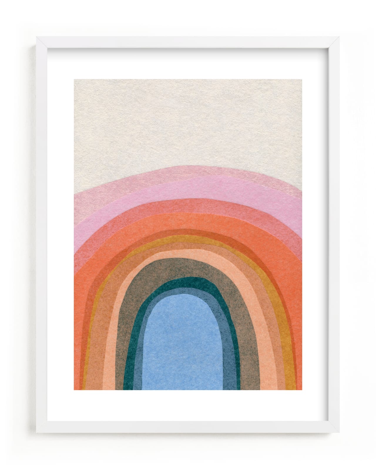 "Rainbow Hill" - Limited Edition Art Print by Carrie Moradi in beautiful frame options and a variety of sizes.