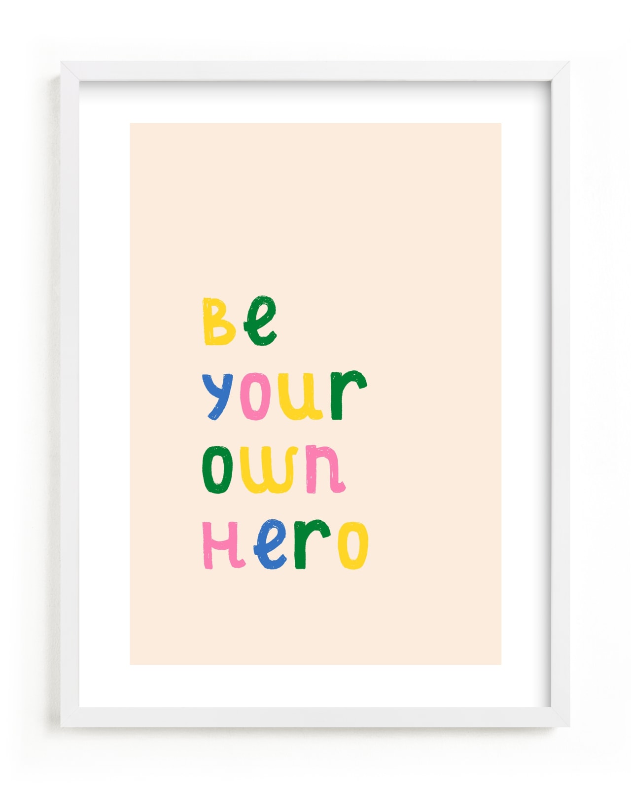 "Be Your Own Hero" - Limited Edition Art Print by Iveta Angelova in beautiful frame options and a variety of sizes.