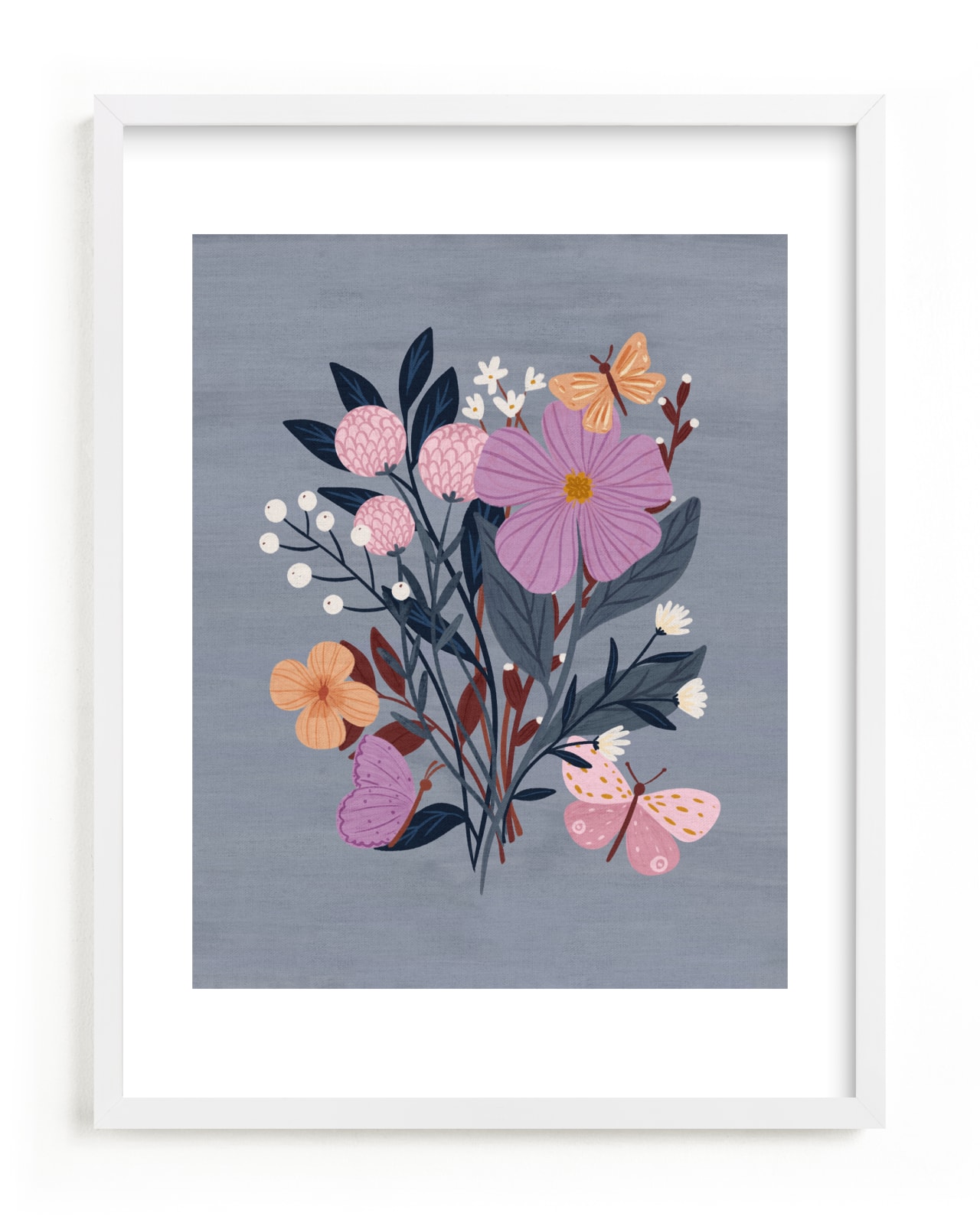 "Butterfly Floral" - Limited Edition Art Print by Angel Walker in beautiful frame options and a variety of sizes.