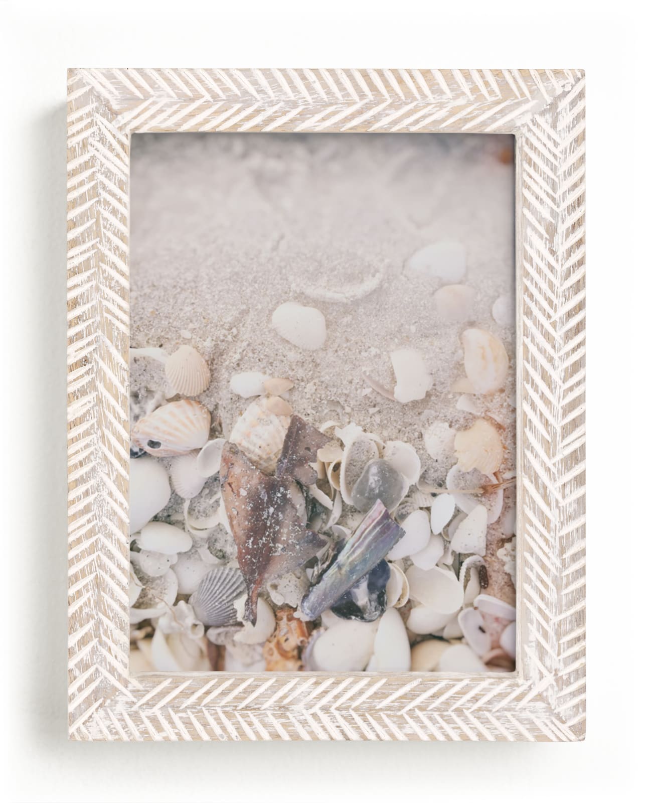 "Beachcomber II" - Art Print in sand by Ann Gardner - Framed