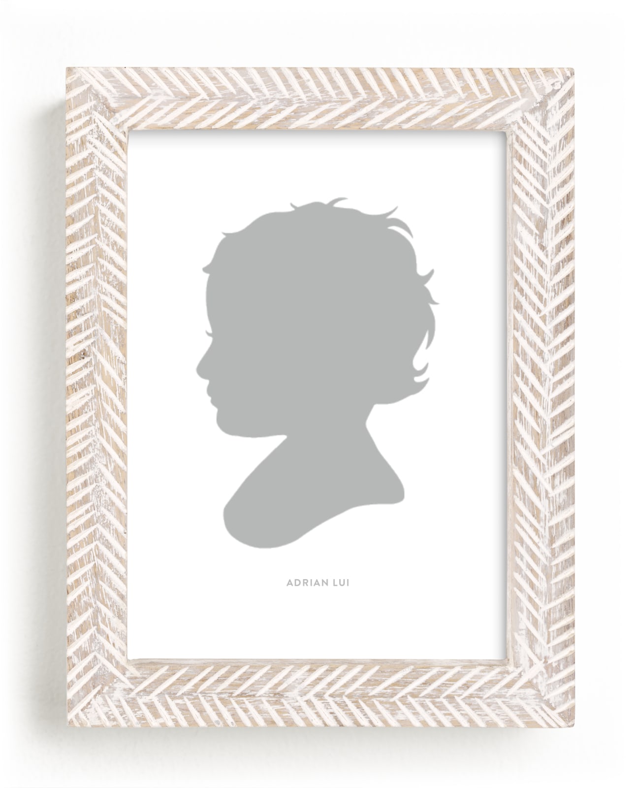 This is a grey silhouette art by Minted called Custom Silhouette Art.