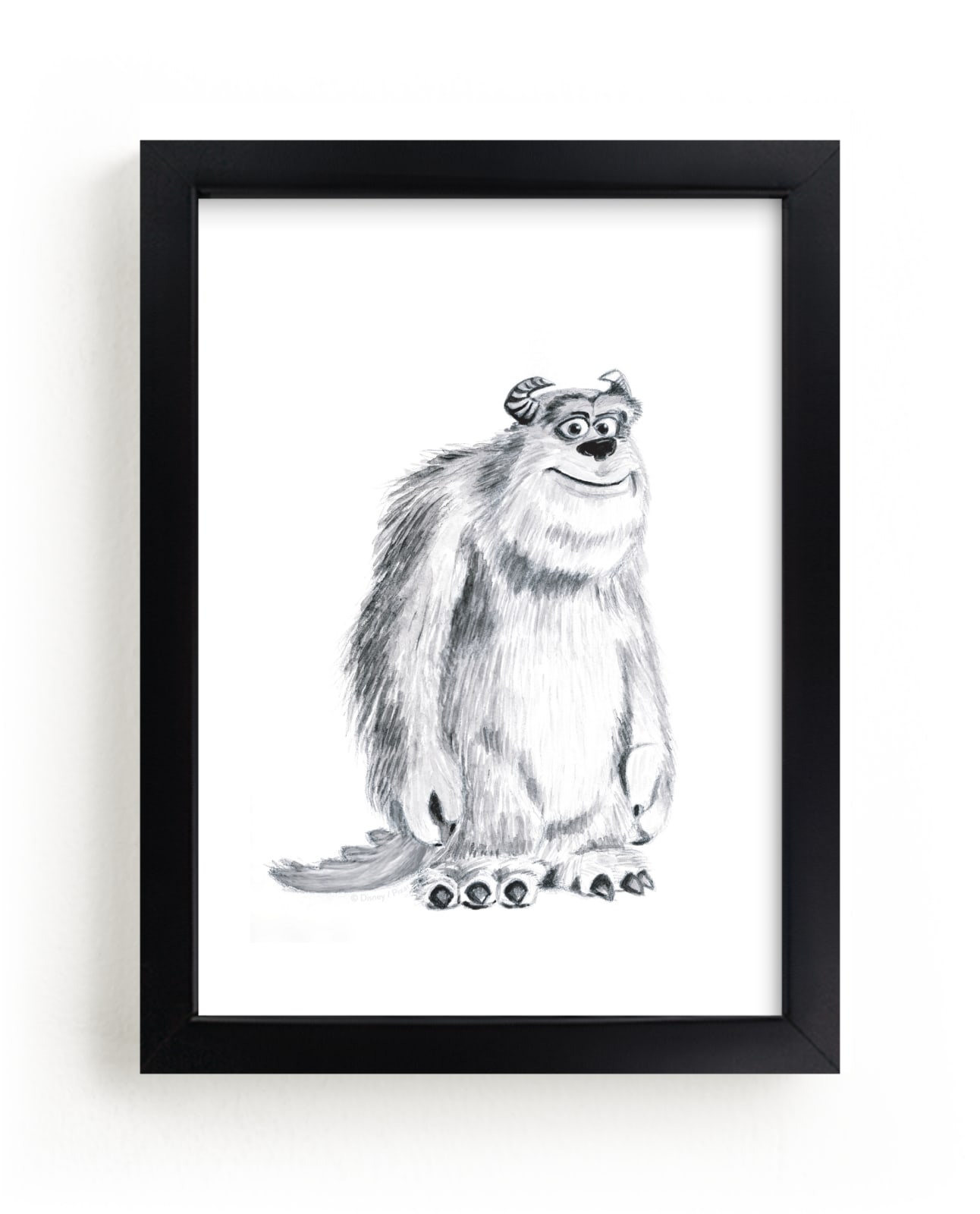 "Minimal Sulley from Disney and Pixar's Monster's Inc" - Limited Edition Art Print by Mary Gaspar in beautiful frame options and a variety of sizes.