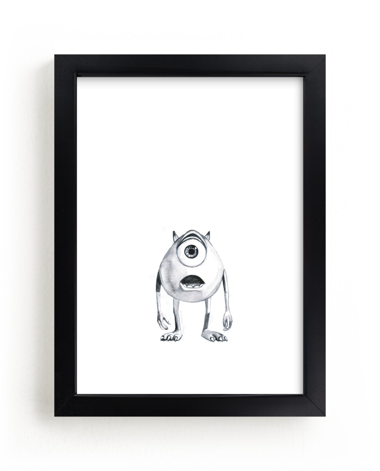 "Mike Wazowski from Disney and Pixar's Monster's Inc" - Limited Edition Art Print by Mary Gaspar in beautiful frame options and a variety of sizes.