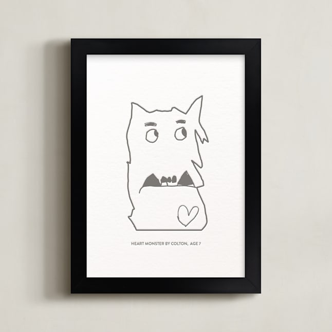 "Your Drawing: Portrait Custom Letterpress Print" - Completely Custom Letterpress Art by Minted Custom in beautiful frame options and a variety of sizes.