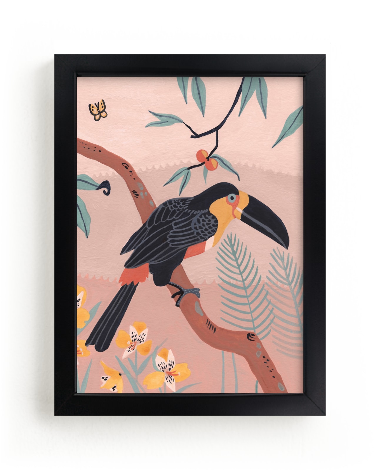 "Tropic Toucan II" - Limited Edition Art Print by Stefanie Lane in beautiful frame options and a variety of sizes.