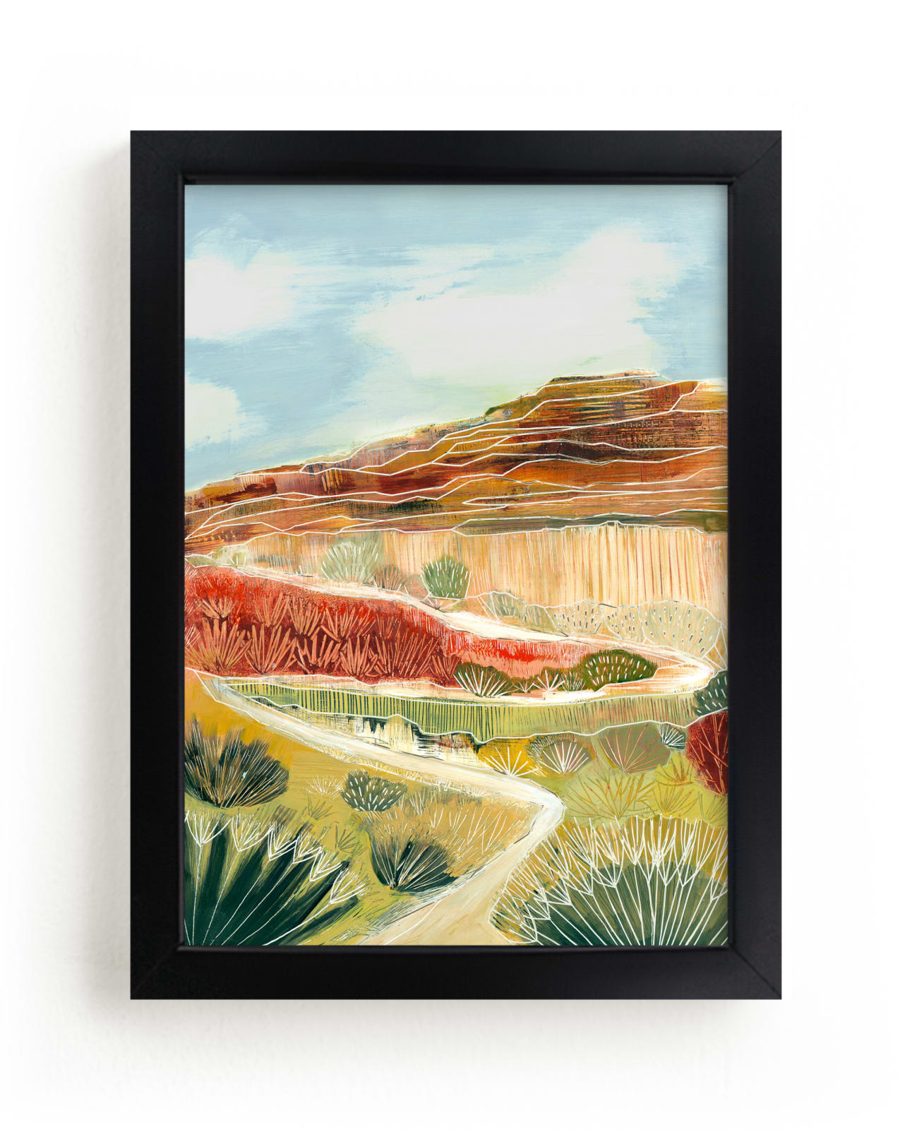 "Ancient Desert Path" - Limited Edition Art Print by Sarah Fitzgerald in beautiful frame options and a variety of sizes.