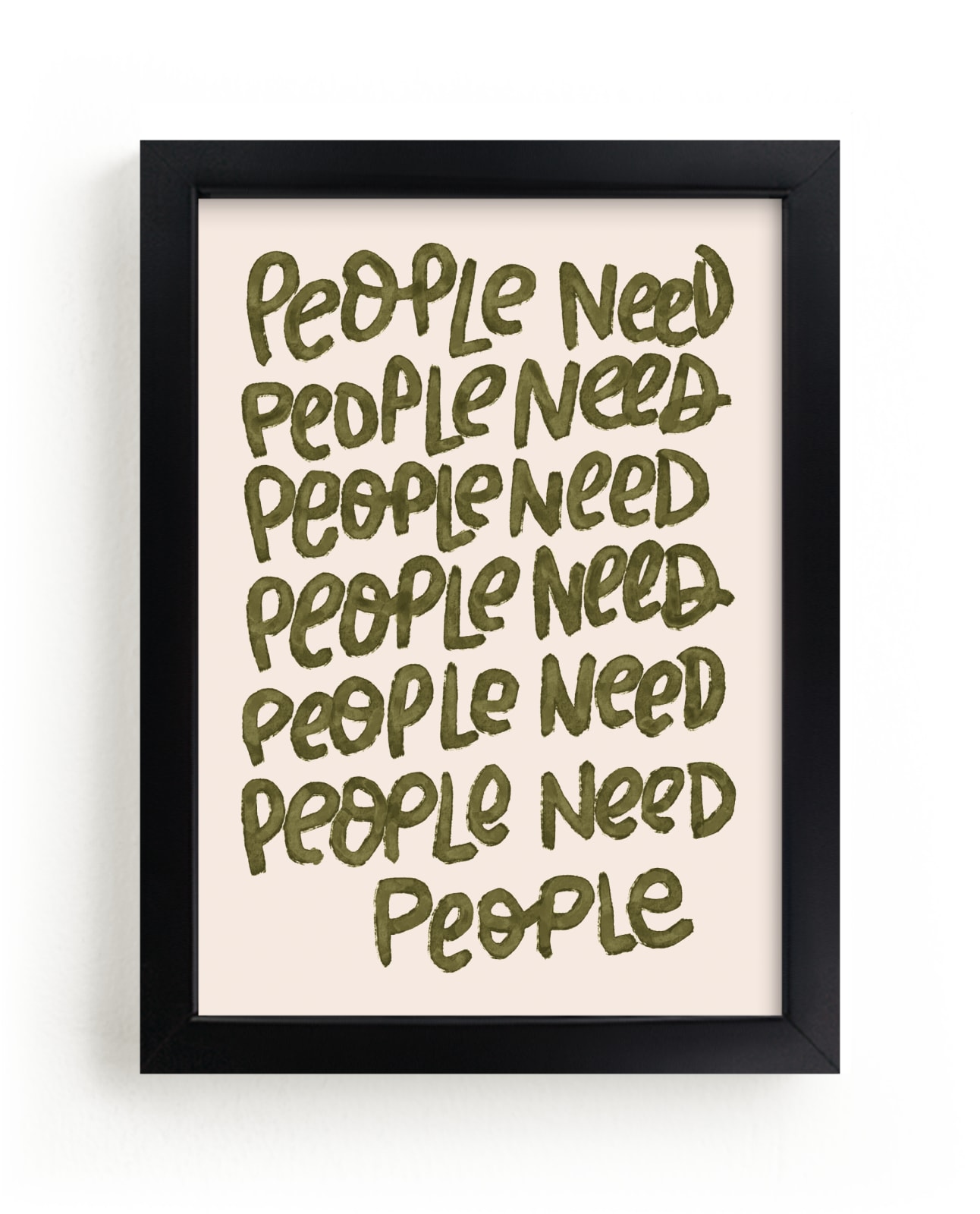 "People Need People" - Limited Edition Art Print by Lissabeth Anglin in beautiful frame options and a variety of sizes.