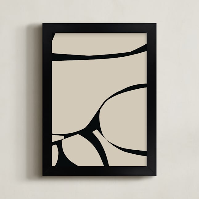 "Obscure Sonder" - Art Print in Putty by Deborah Velasquez - Framed