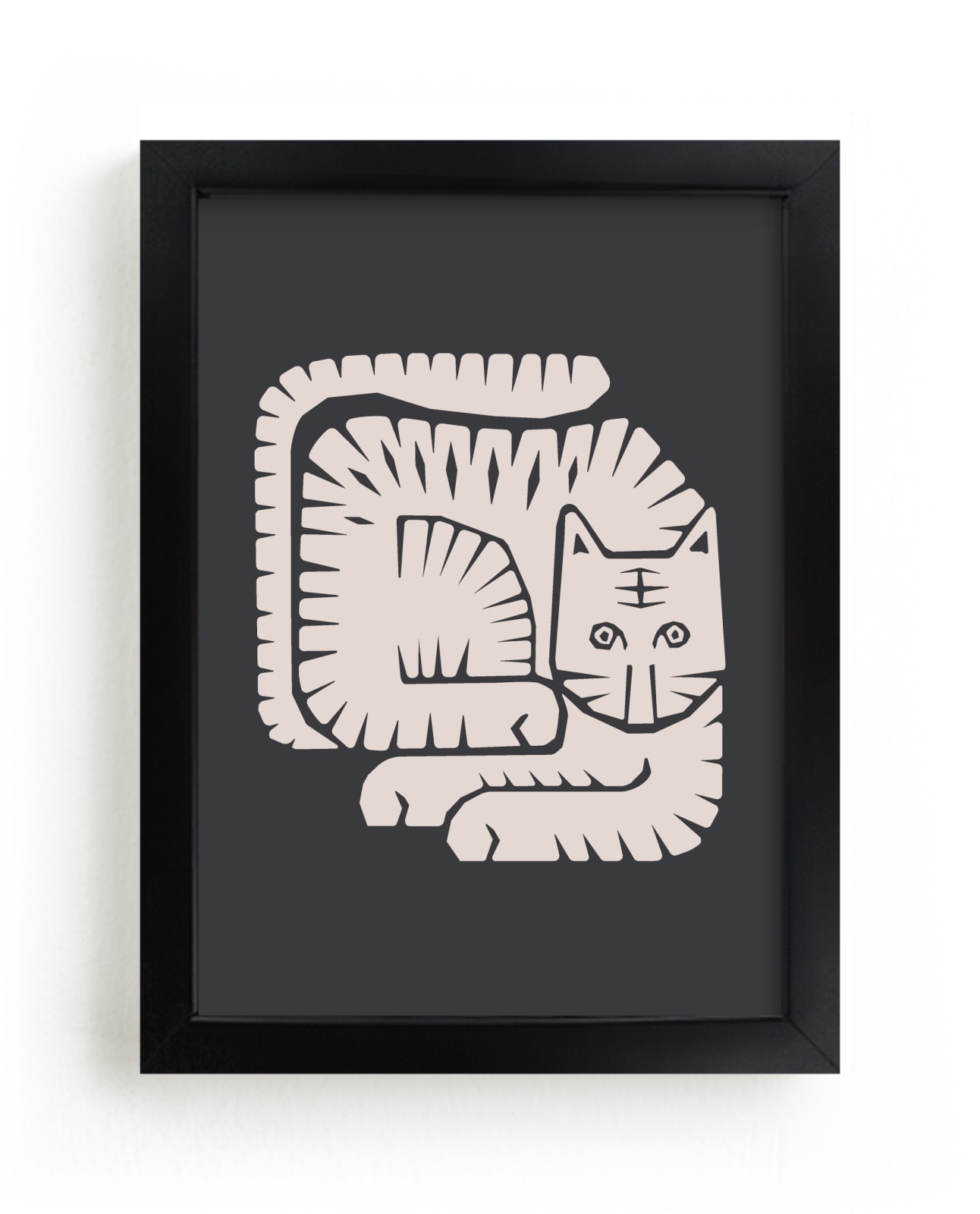 "Lying Tiger" - Limited Edition Art Print by Dani Lugato in beautiful frame options and a variety of sizes.