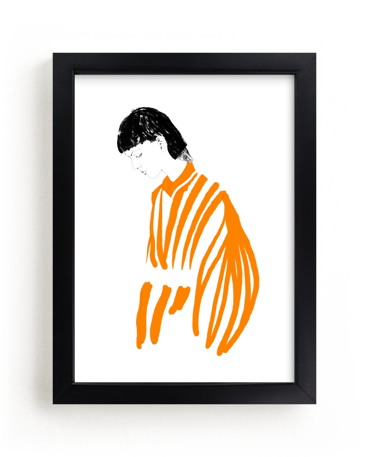 "Orange bloom" - Limited Edition Art Print by Huda Lully in beautiful frame options and a variety of sizes.