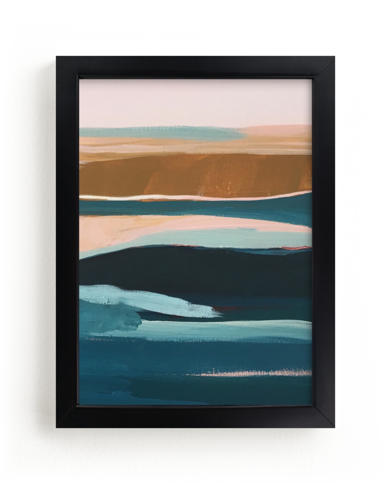 "Golden Seascape Diptych II" - Limited Edition Art Print by Caryn Owen in beautiful frame options and a variety of sizes.