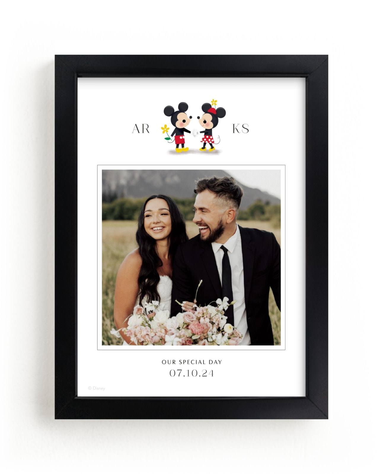 "Disney's Mickey Loves Minnie" - Custom Photo Art by Itsy Belle Studio in beautiful frame options and a variety of sizes.