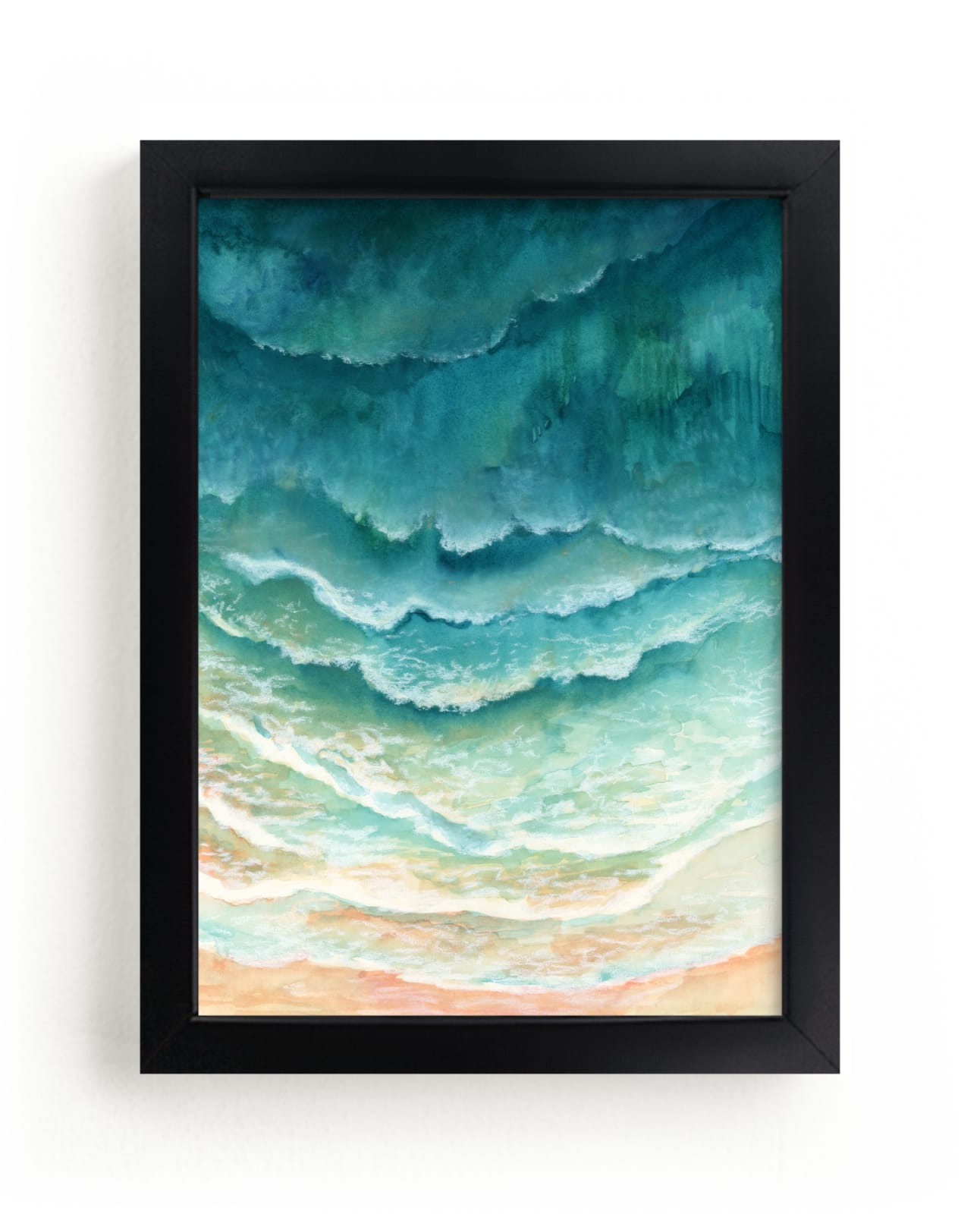 "Ombre Waves" - Limited Edition Art Print by Honeybunch Studio in beautiful frame options and a variety of sizes.