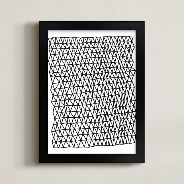 "Crocodile 1" - Art Print in Black by Jaime Derringer - Framed