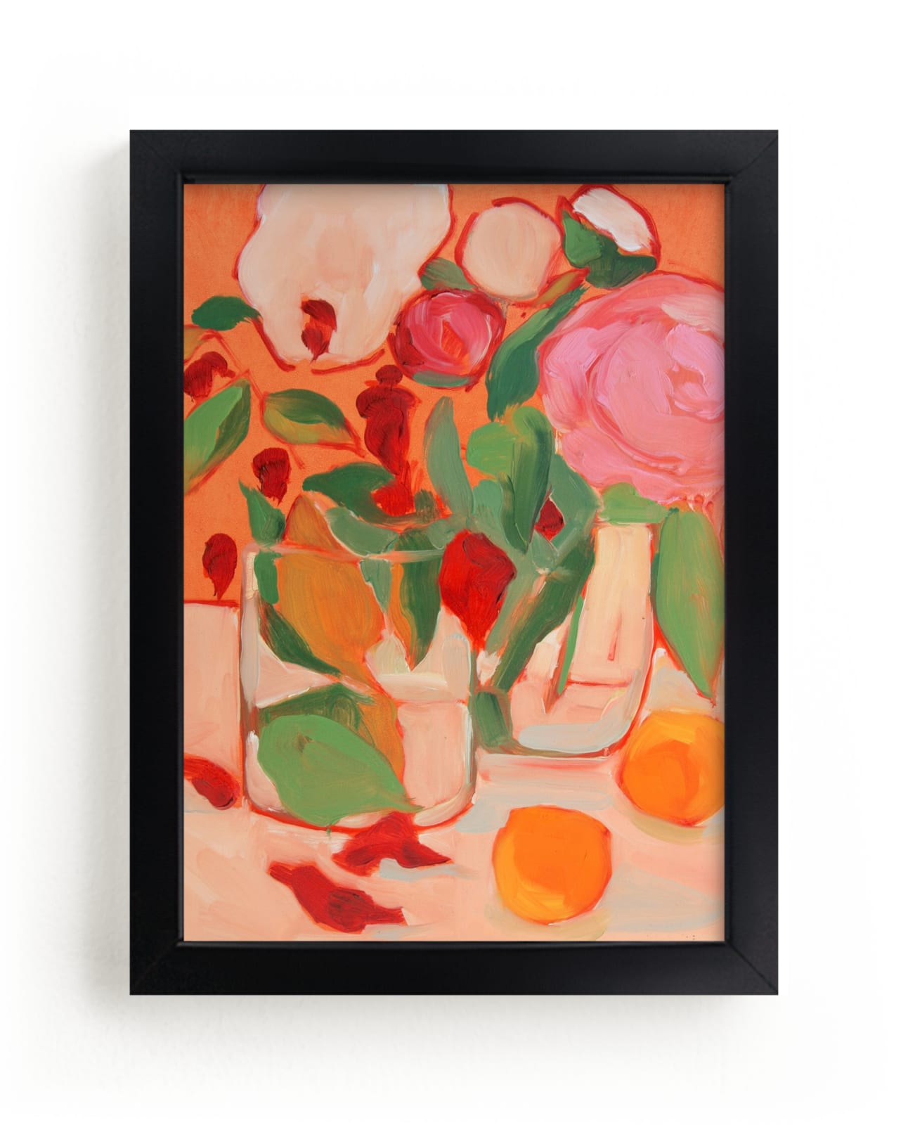"Orange Flirt" - Limited Edition Art Print by Lynne Millar in beautiful frame options and a variety of sizes.