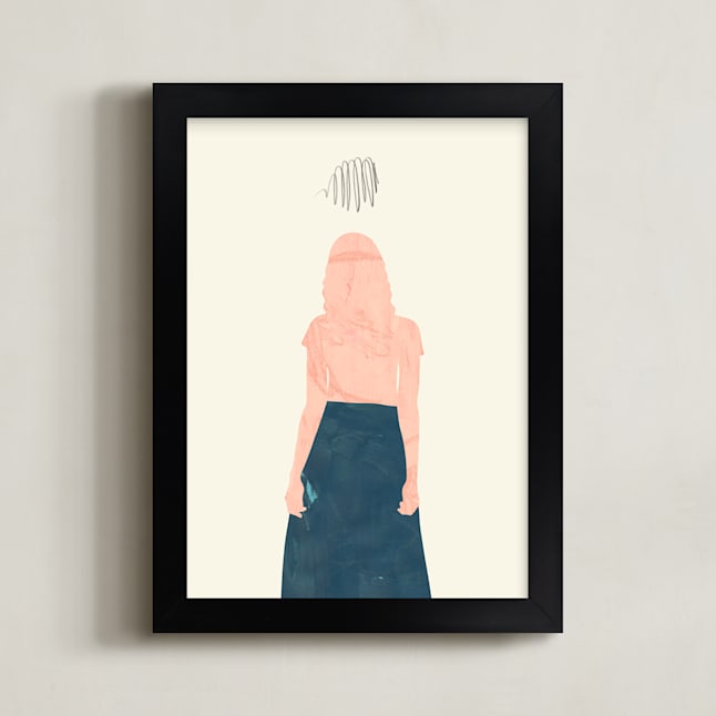 "From Where I Stand" - Art Print in Indigo by Field and Sky - Framed