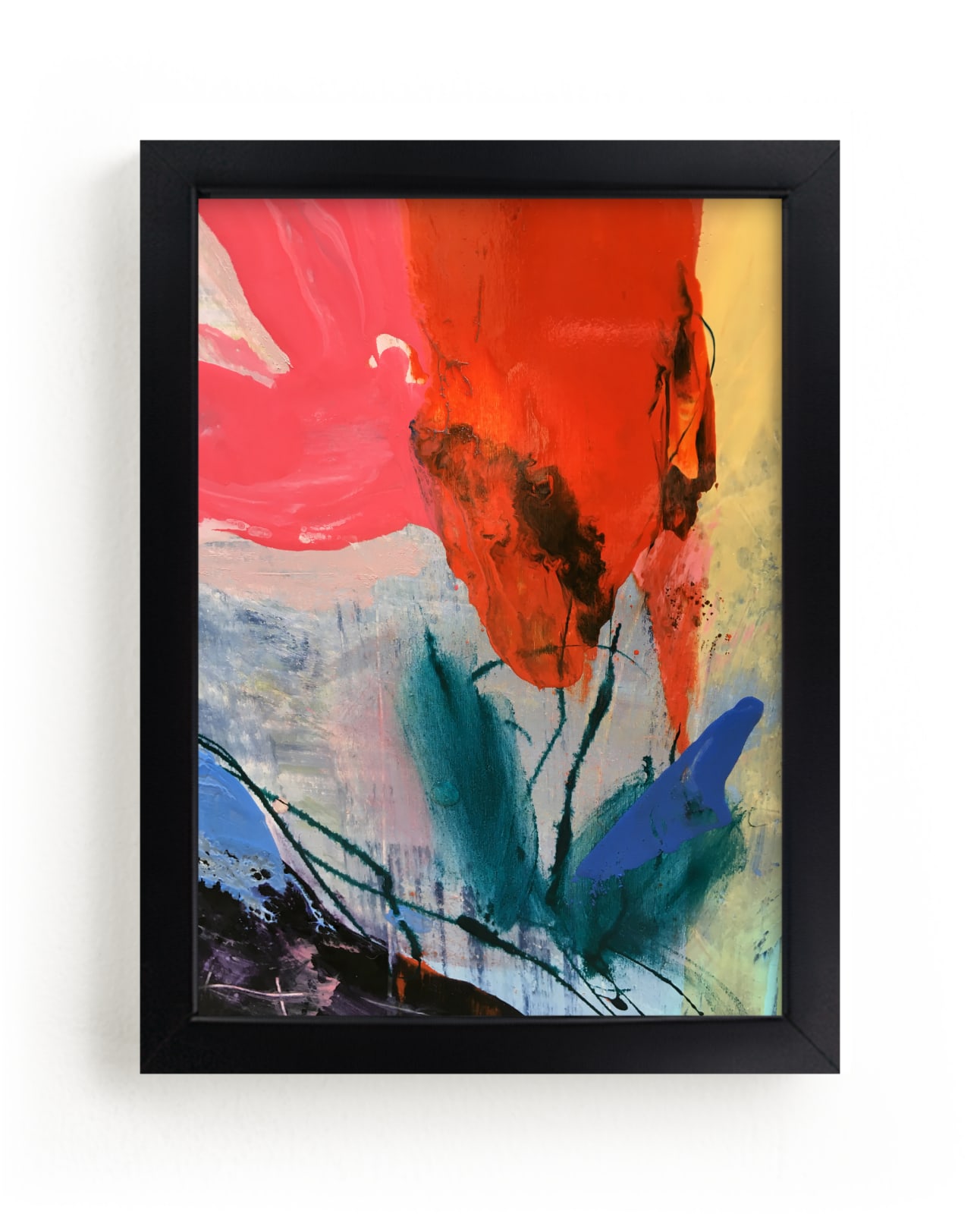 "Flower Water Vase" - Limited Edition Art Print by gloria blatt in beautiful frame options and a variety of sizes.