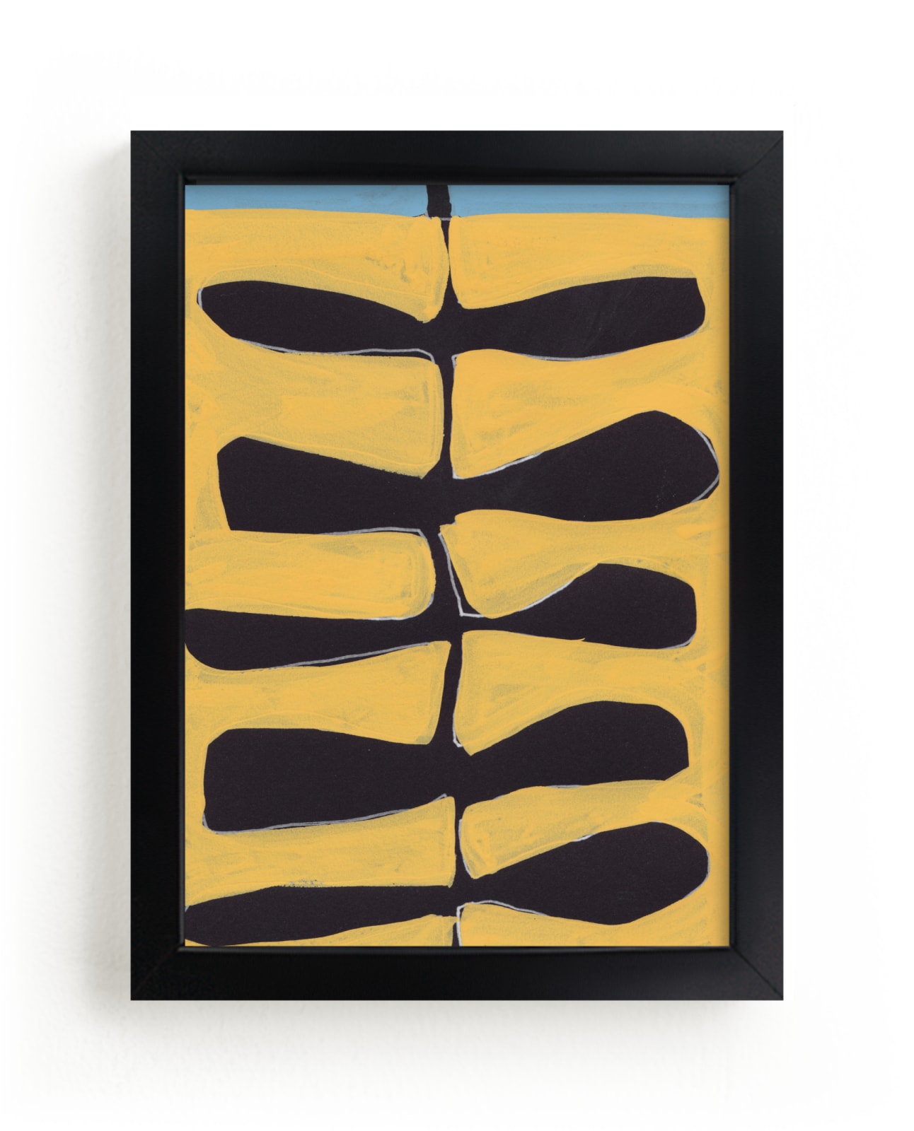 "Leaves and a Stem" - Limited Edition Art Print by Deborah Velasquez in beautiful frame options and a variety of sizes.