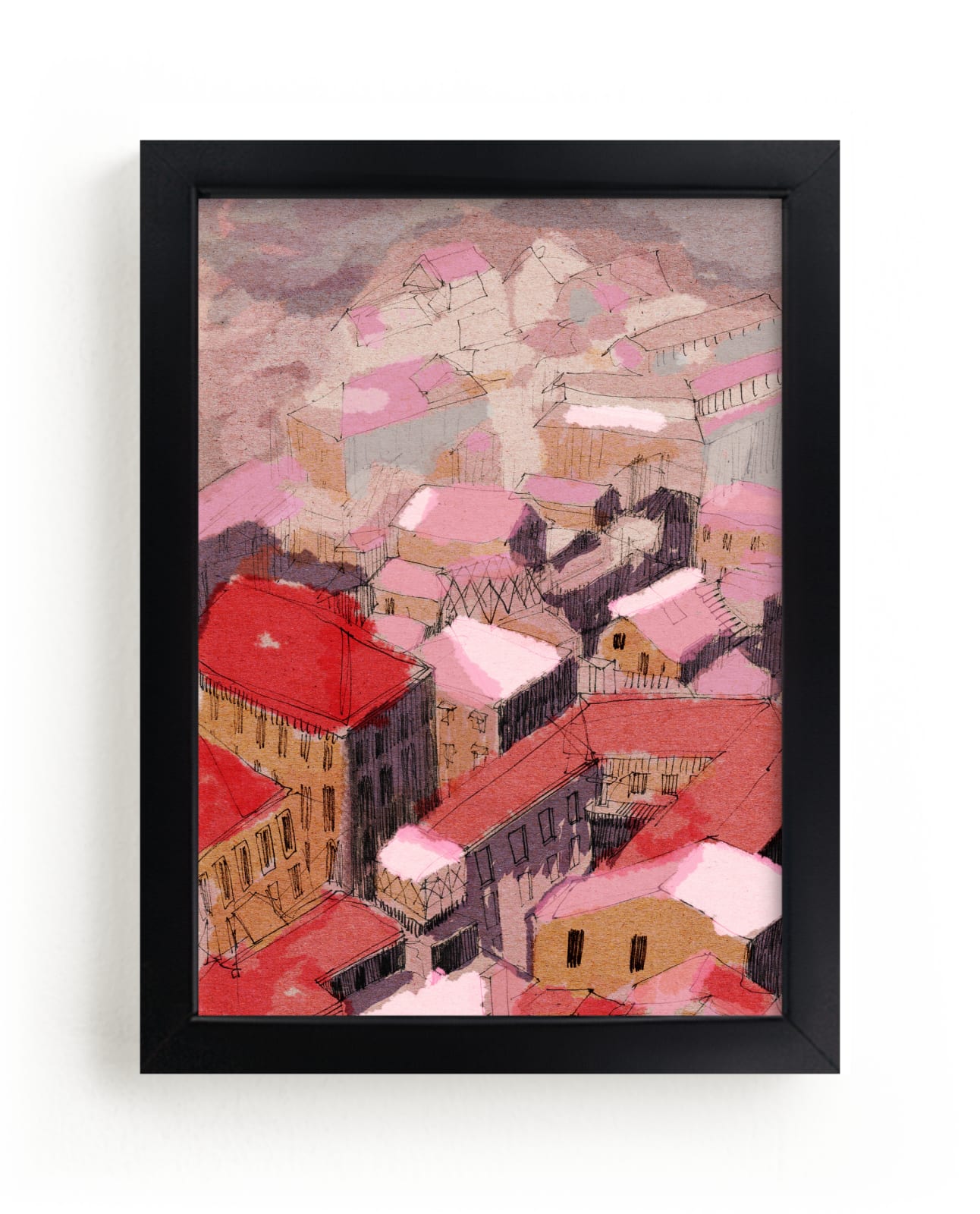 "Painted Venice cityscape" - Limited Edition Art Print by Oana Prints in beautiful frame options and a variety of sizes.