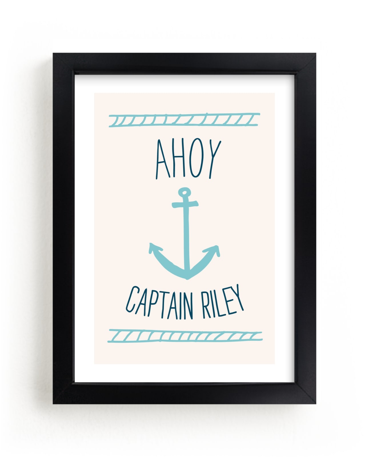 "Ahoy Matey" - Children's Custom Art Print by Shari Margolin in beautiful frame options and a variety of sizes.