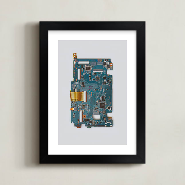 "Circuit Board" - Art Print in electicity by Kamala Nahas - Framed