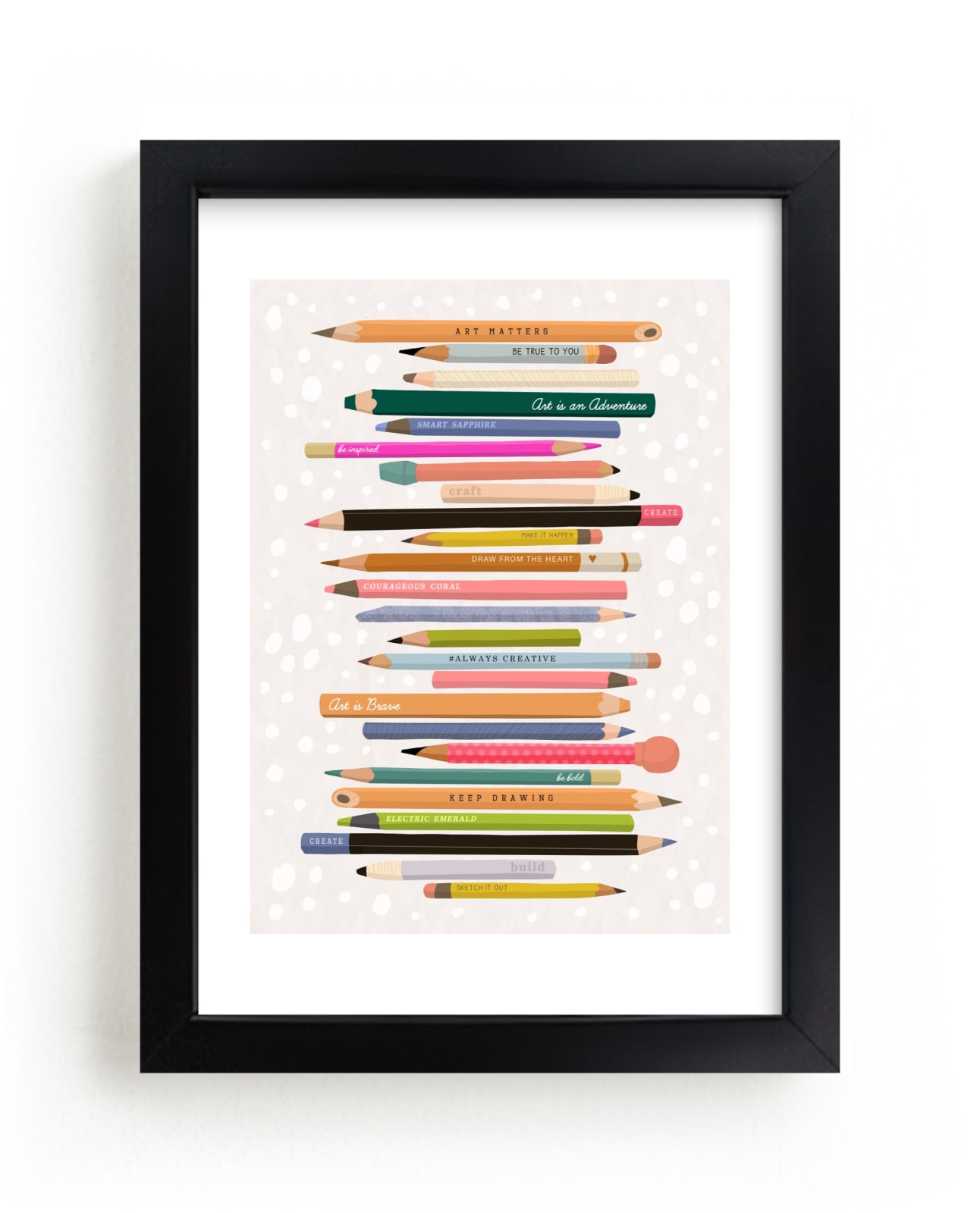 "Always Be Creative" - Limited Edition Art Print by Naava Katz in beautiful frame options and a variety of sizes.