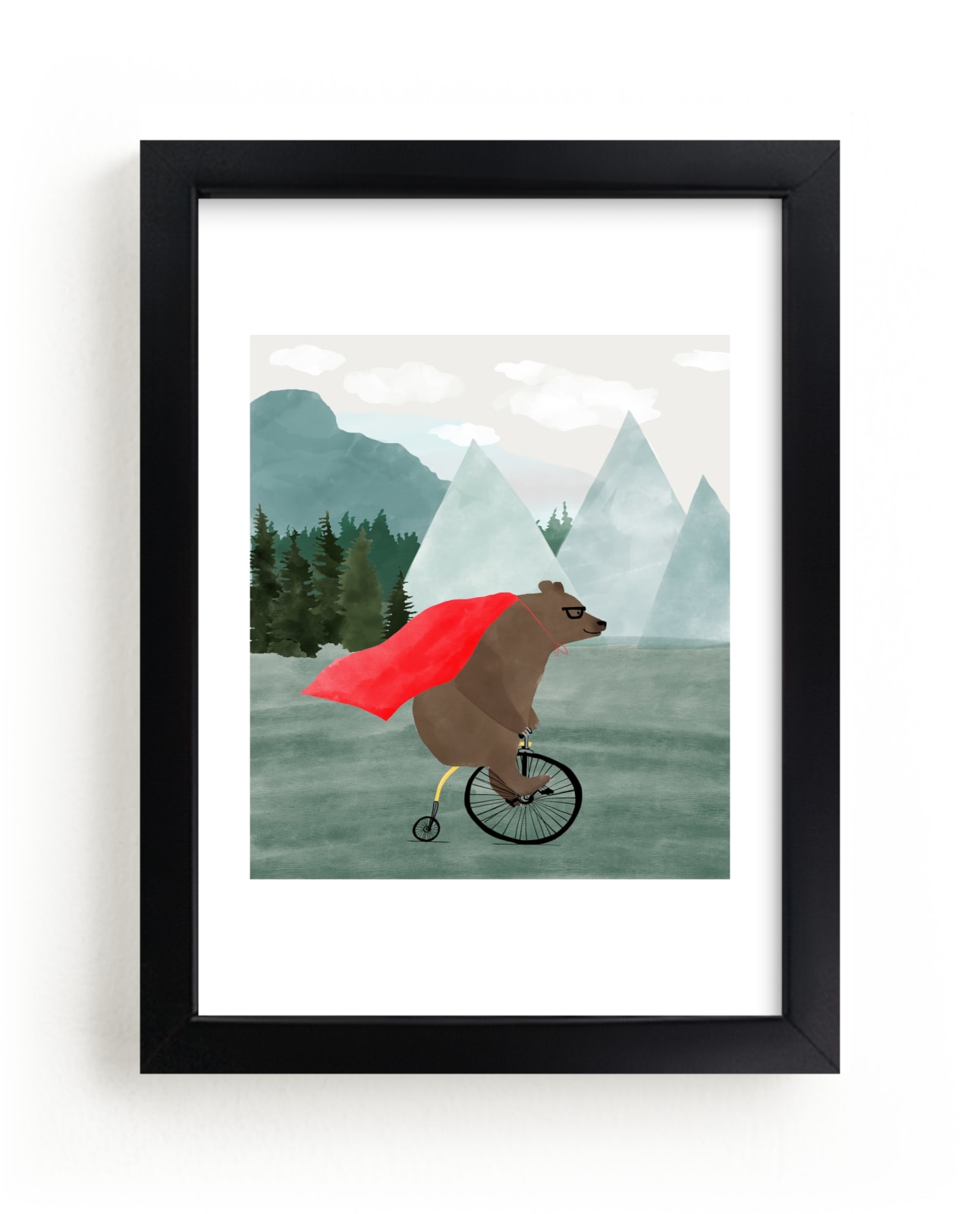 "PowBraveBear" - Limited Edition Art Print by Megan Zang in beautiful frame options and a variety of sizes.
