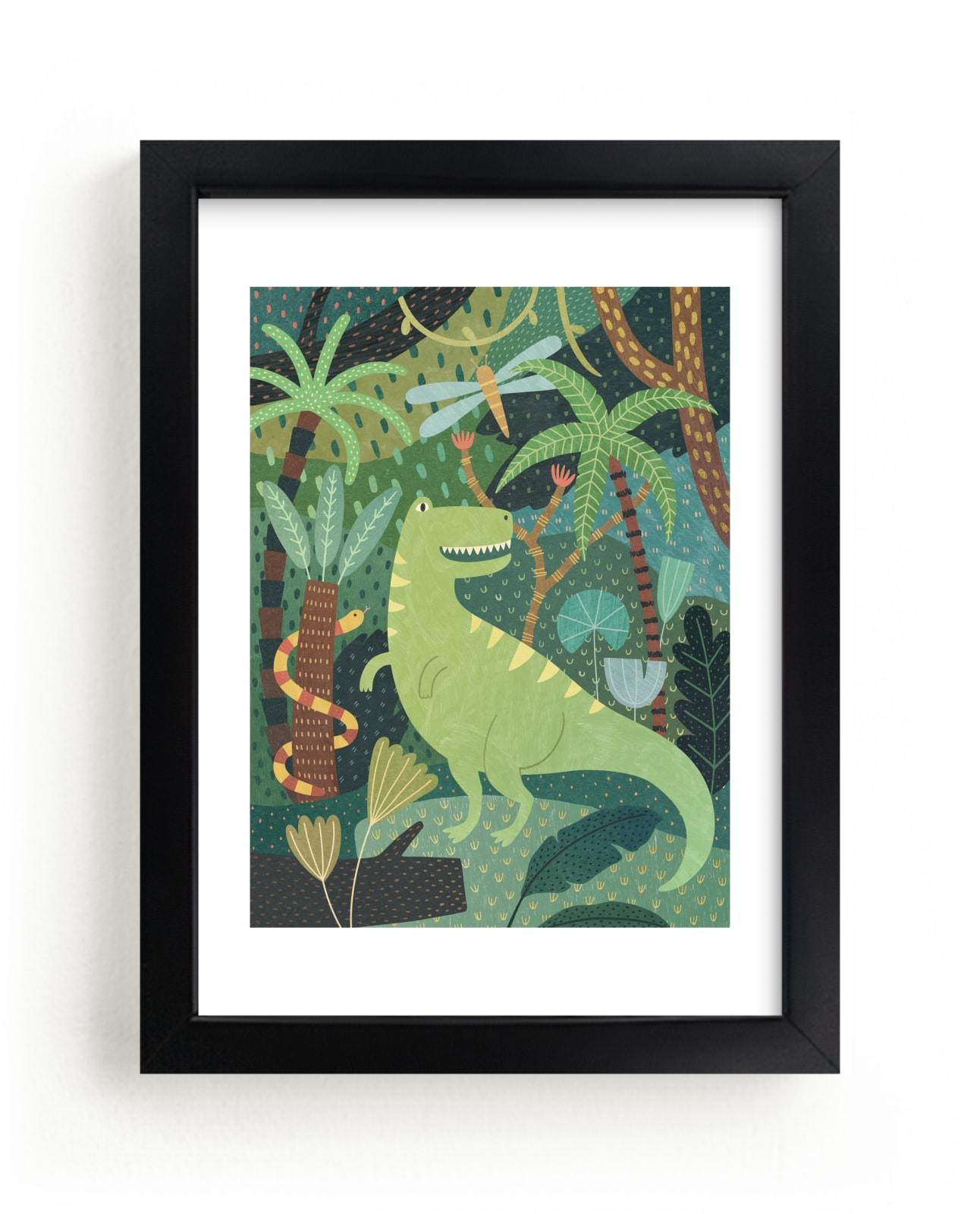 "Prehistoric Jungle" - Limited Edition Art Print by McKenna Sato in beautiful frame options and a variety of sizes.