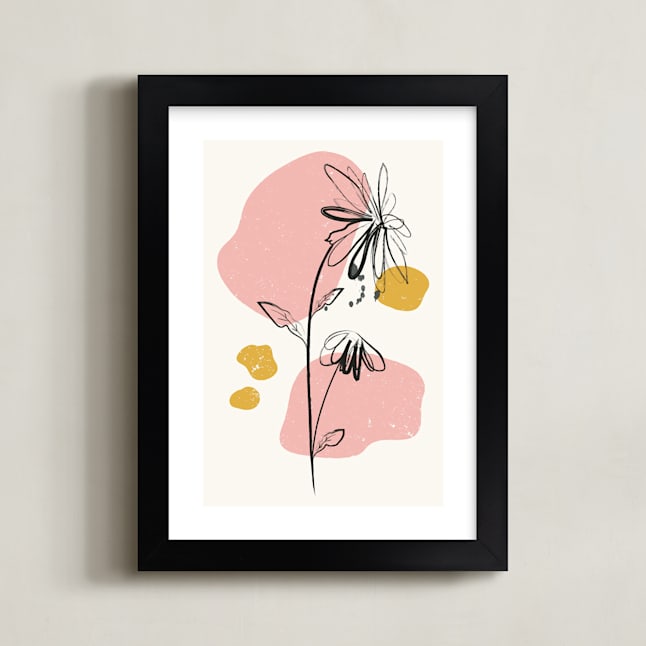 "Mod Floral 2" - Art Print in Dawn by Kanika Mathur - Framed