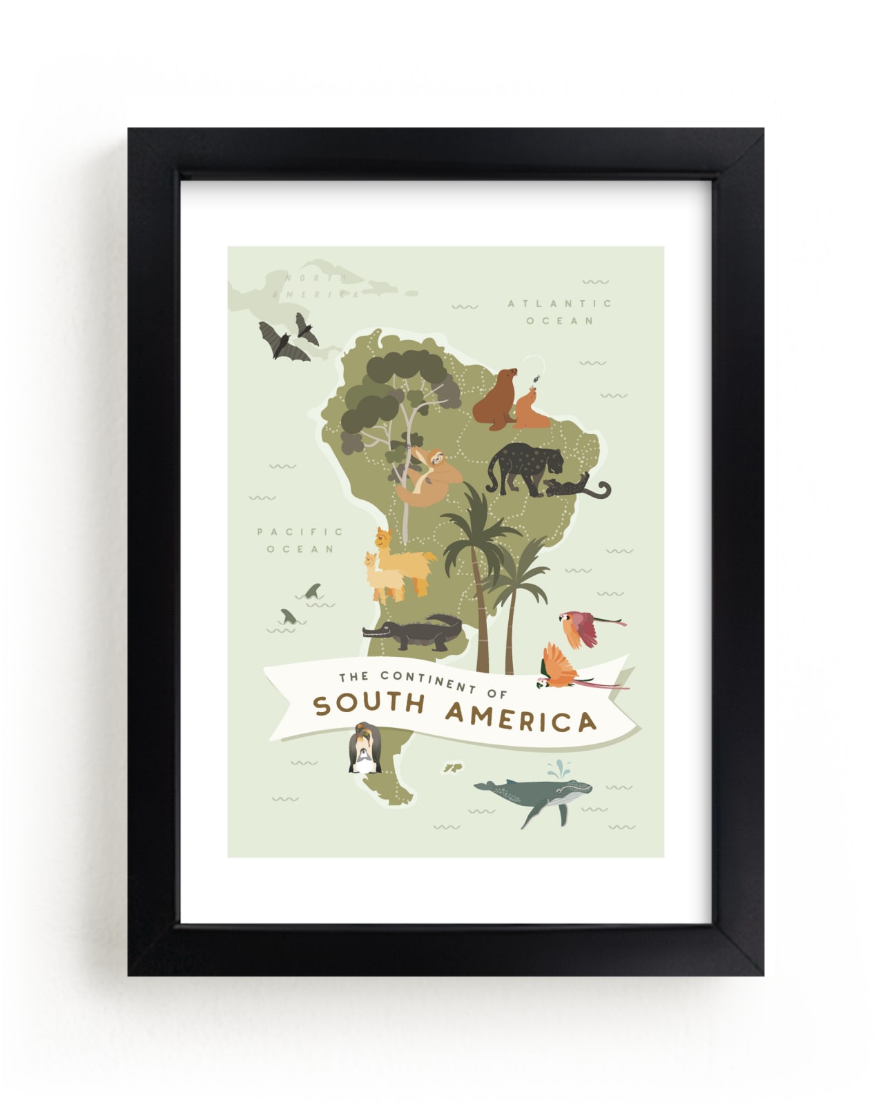 "Animals of South America" - Limited Edition Art Print by Kamala Nahas in beautiful frame options and a variety of sizes.