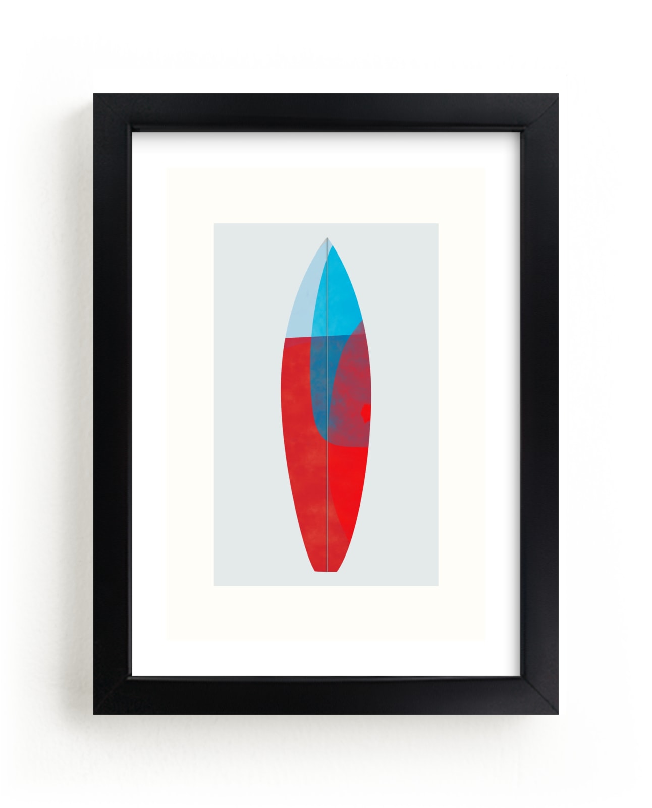 "Colorful Surfboard" - Limited Edition Art Print by Carmen Guedez in beautiful frame options and a variety of sizes.