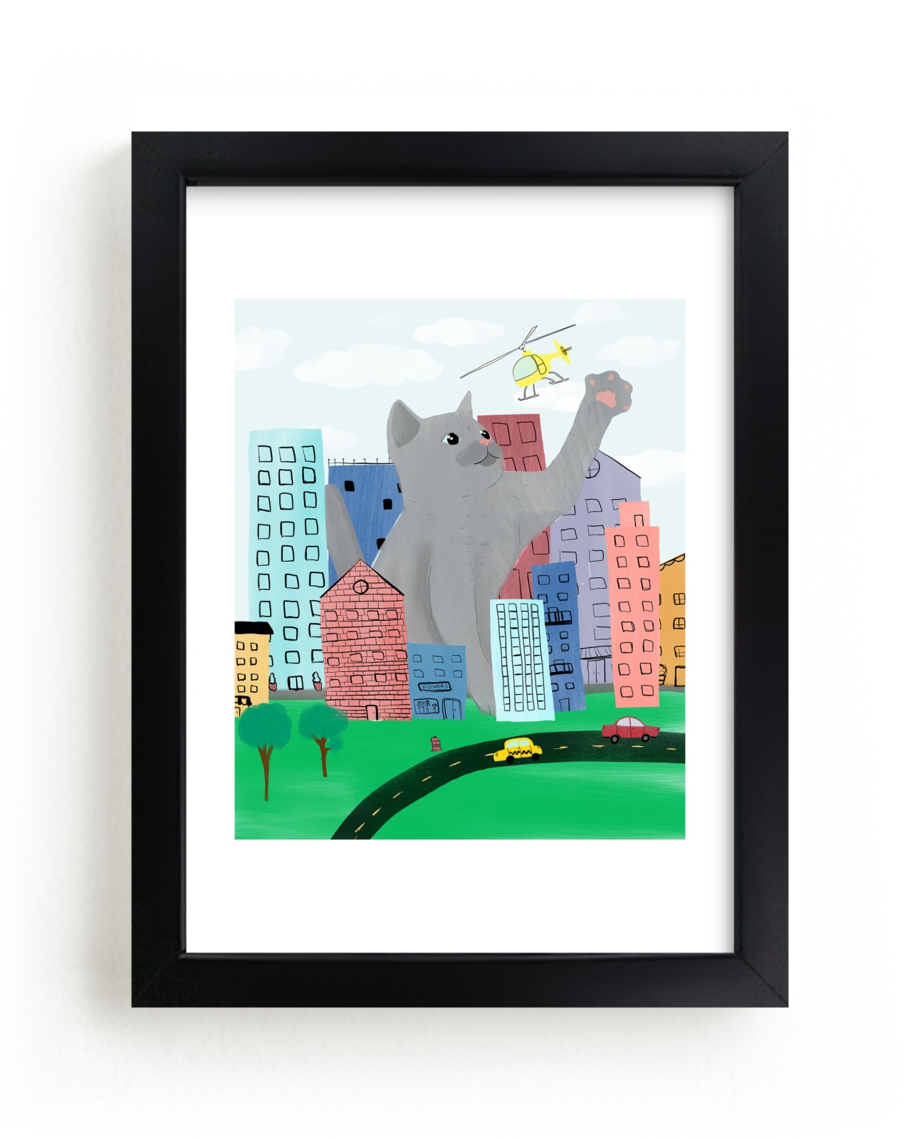 "Ahhhh its a Kitty" - Limited Edition Art Print by Megan Zang in beautiful frame options and a variety of sizes.