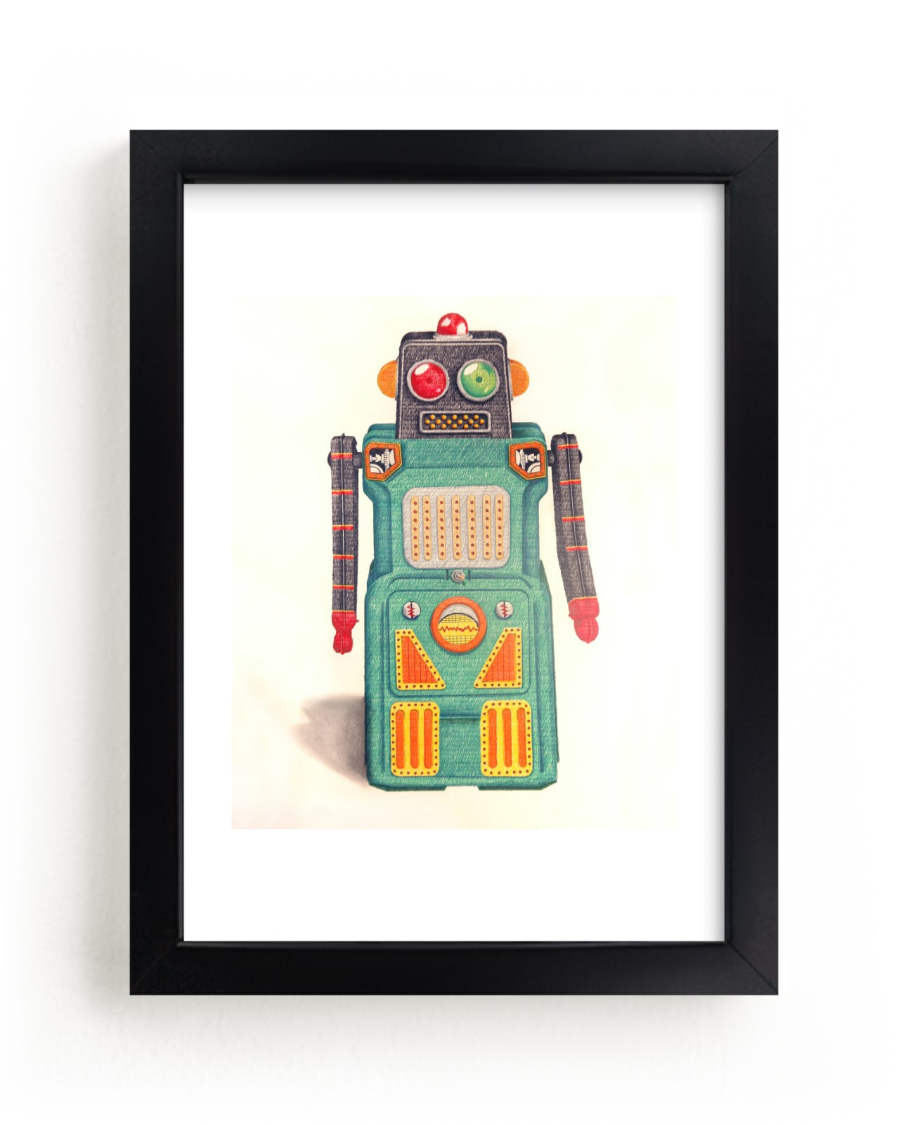 "Robot Green" - Limited Edition Art Print by Ed Hogan in beautiful frame options and a variety of sizes.