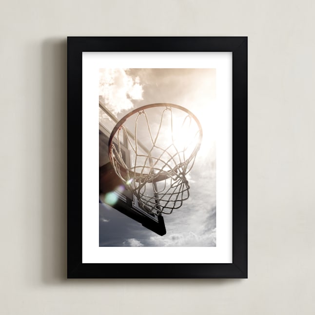 "Hoop Sunflare" - Art Print in Sky by Beth Murphy - Framed