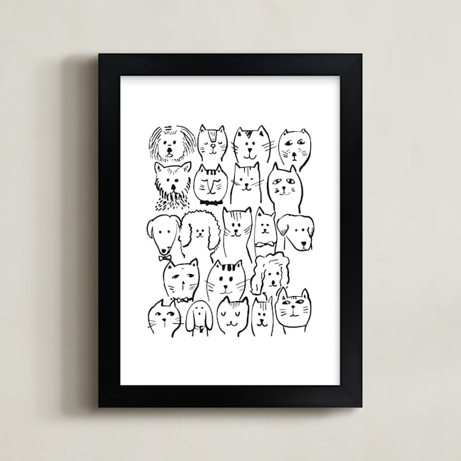"I Want A Million Pets I" by Lucrecia Caporale in beautiful frame options and a variety of sizes.