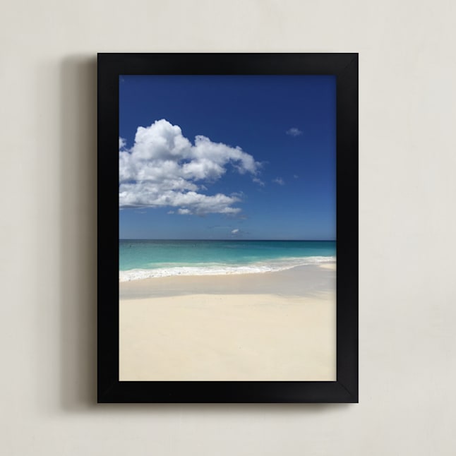 "Splashing Blue & White" - Art Print in Turquoise Blue by Carole Crohan - CaroleeXpressions - Framed