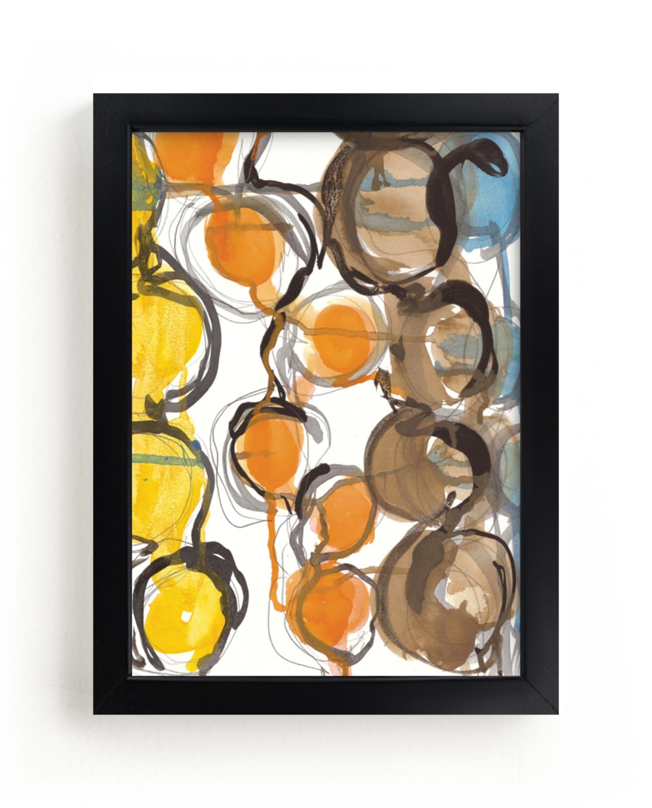 "Circle Strands" - Art Print by Deborah Velasquez in beautiful frame options and a variety of sizes.