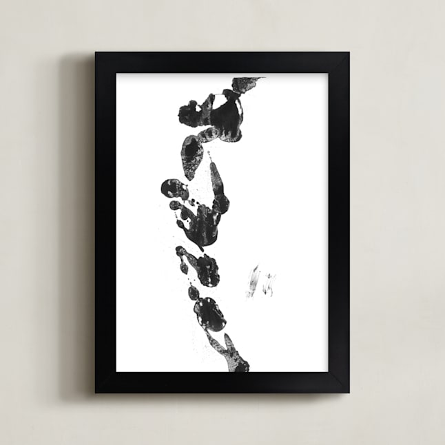 "Black Blaze" - Art Print in Black by Misty Hughes - Framed