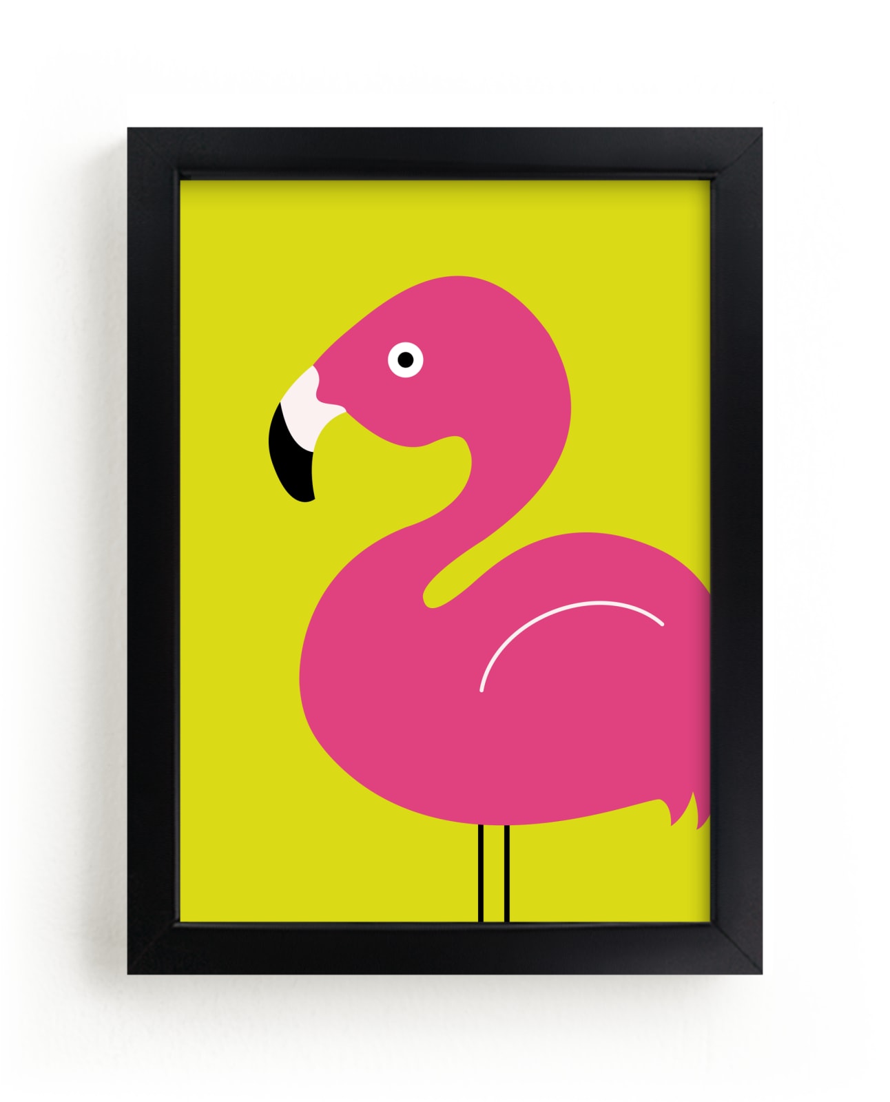"The Pink Flamingo " - Art Print by Mayel in beautiful frame options and a variety of sizes.