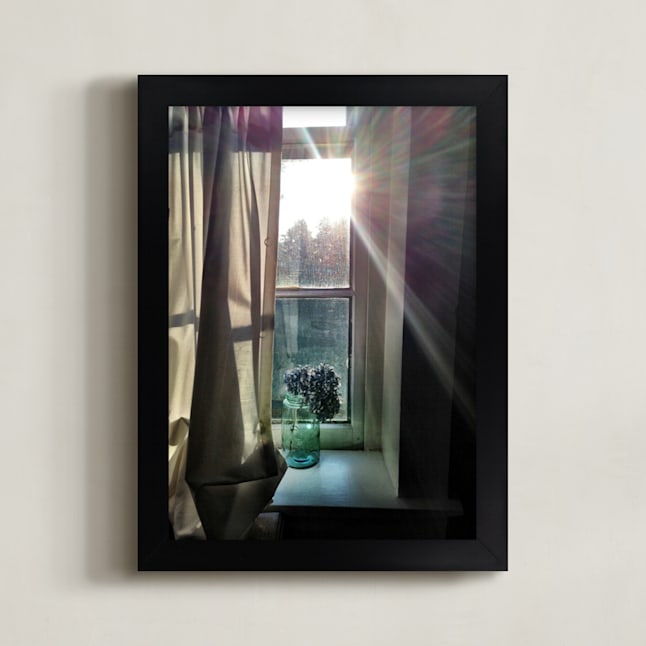 "Burgeon" - Art Print in Beige by Misty Hughes - Framed